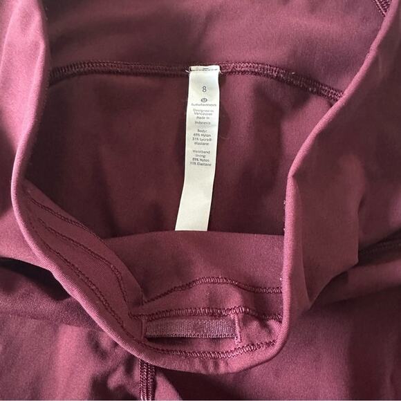 Lululemon Train Times Crop (17") Cherry Red - Picture 10 of 11